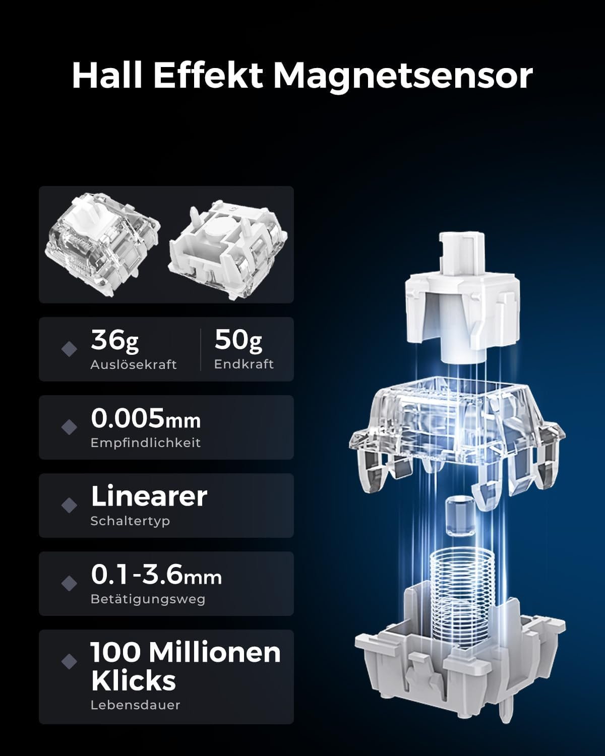 GravaStar Mercury V75 HE Keyboard, 75% Hall‑Effect Magnetic Switch Gaming Keyboard, 8000 Hz Polling, 0.005RT, Wired USB-C, RGB Backlit, Adjustable Actuation, Semi‑Aluminum Chassis-Stealth Black - Image 2